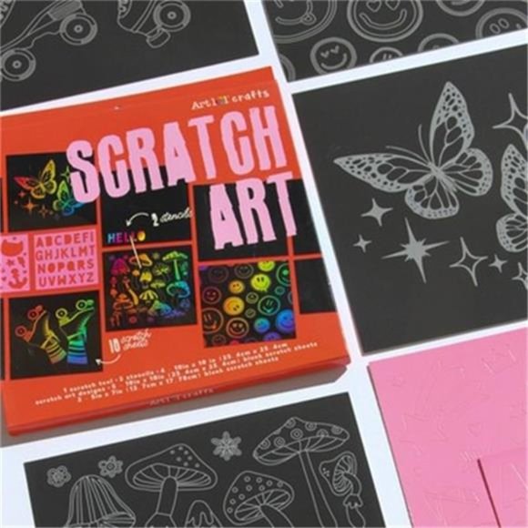 14pc Art 101 Crafts Scratch Art - DM Creations - Picture 4 of 5